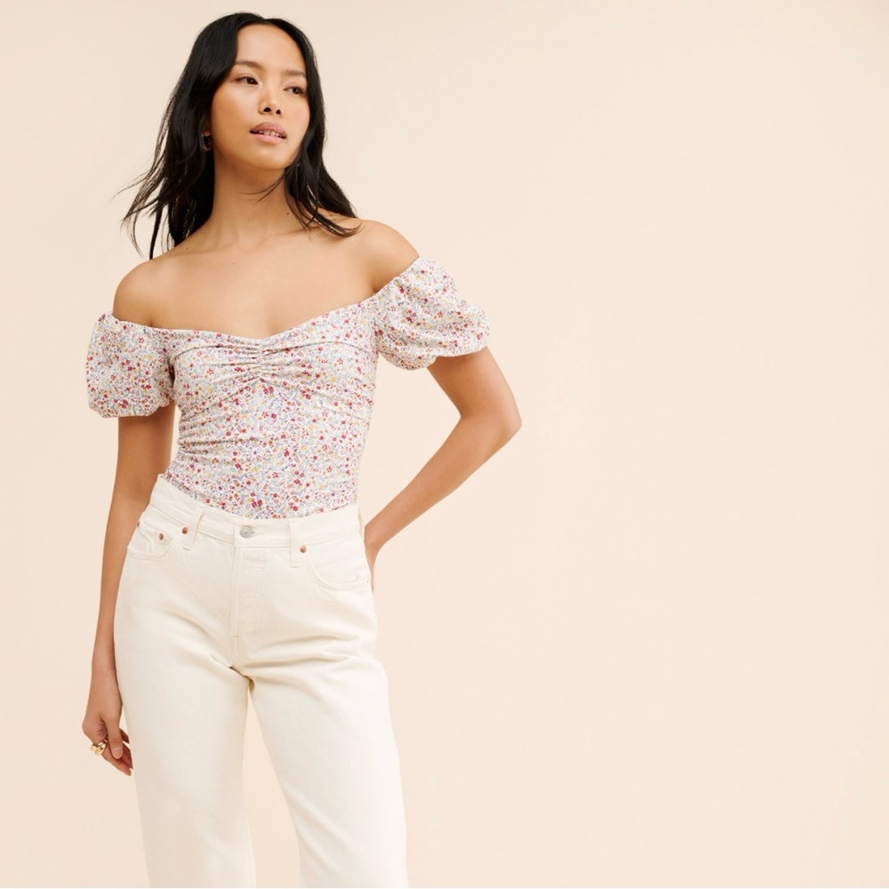 Free People Floral Bodysuit